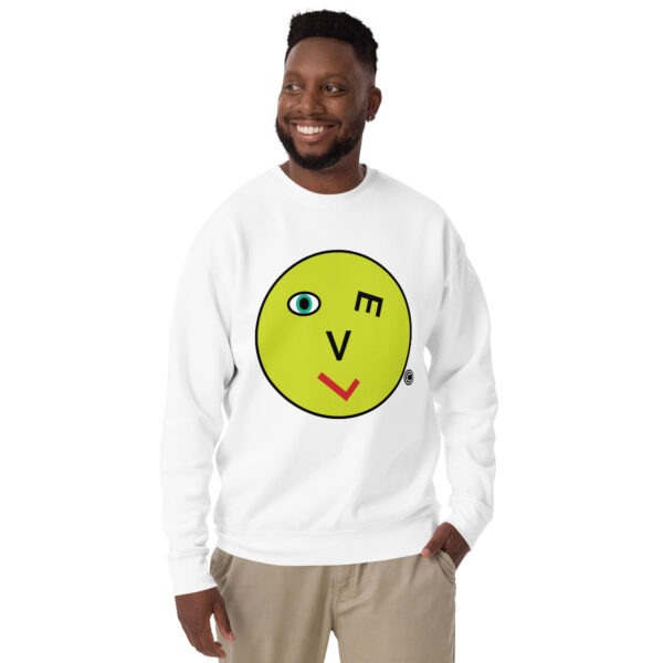 Love Smiley Face Unisex Premium Sweatshirt - Image 4
