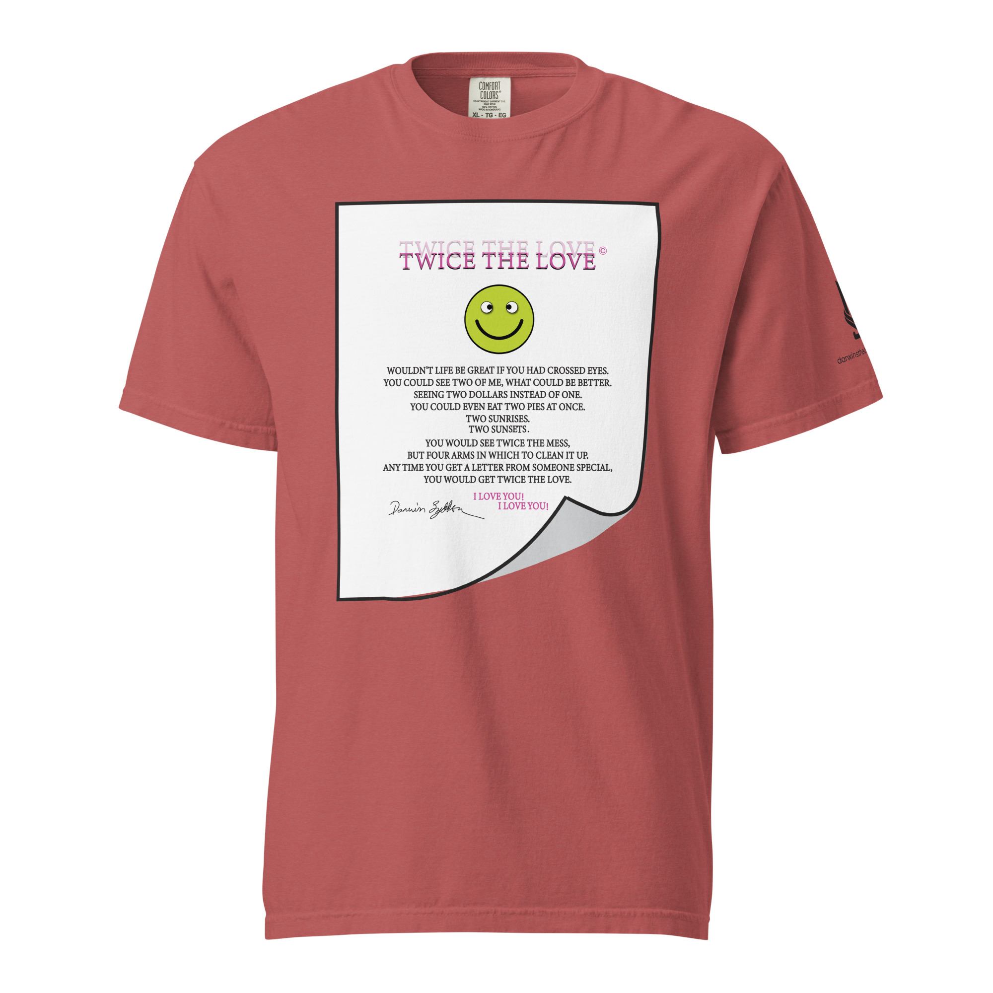 DOUBLE VISION • Unisex Vintage Washed Tee - Image 2