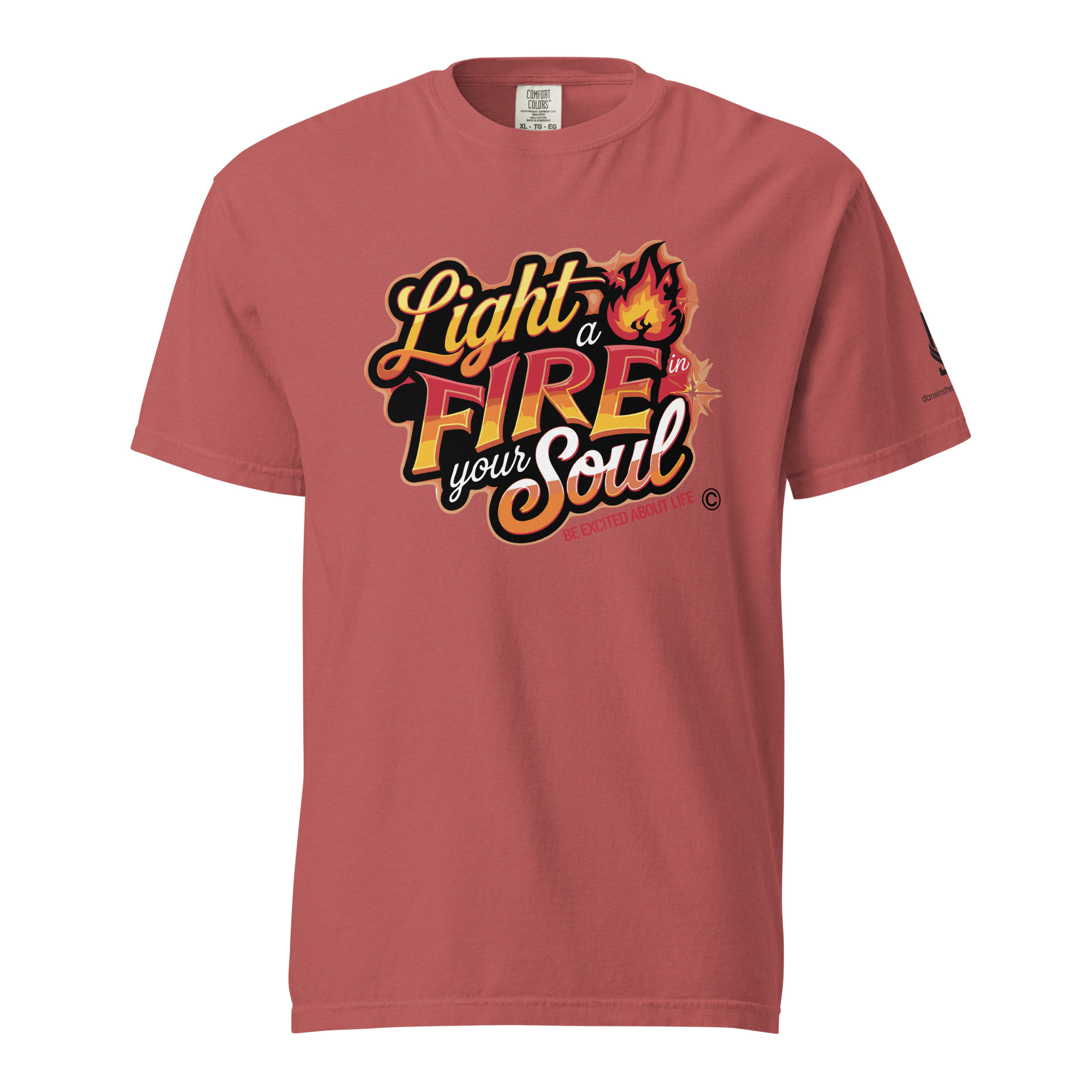 LIGHT A FIRE • Unisex Vintage Washed Tee - Image 2