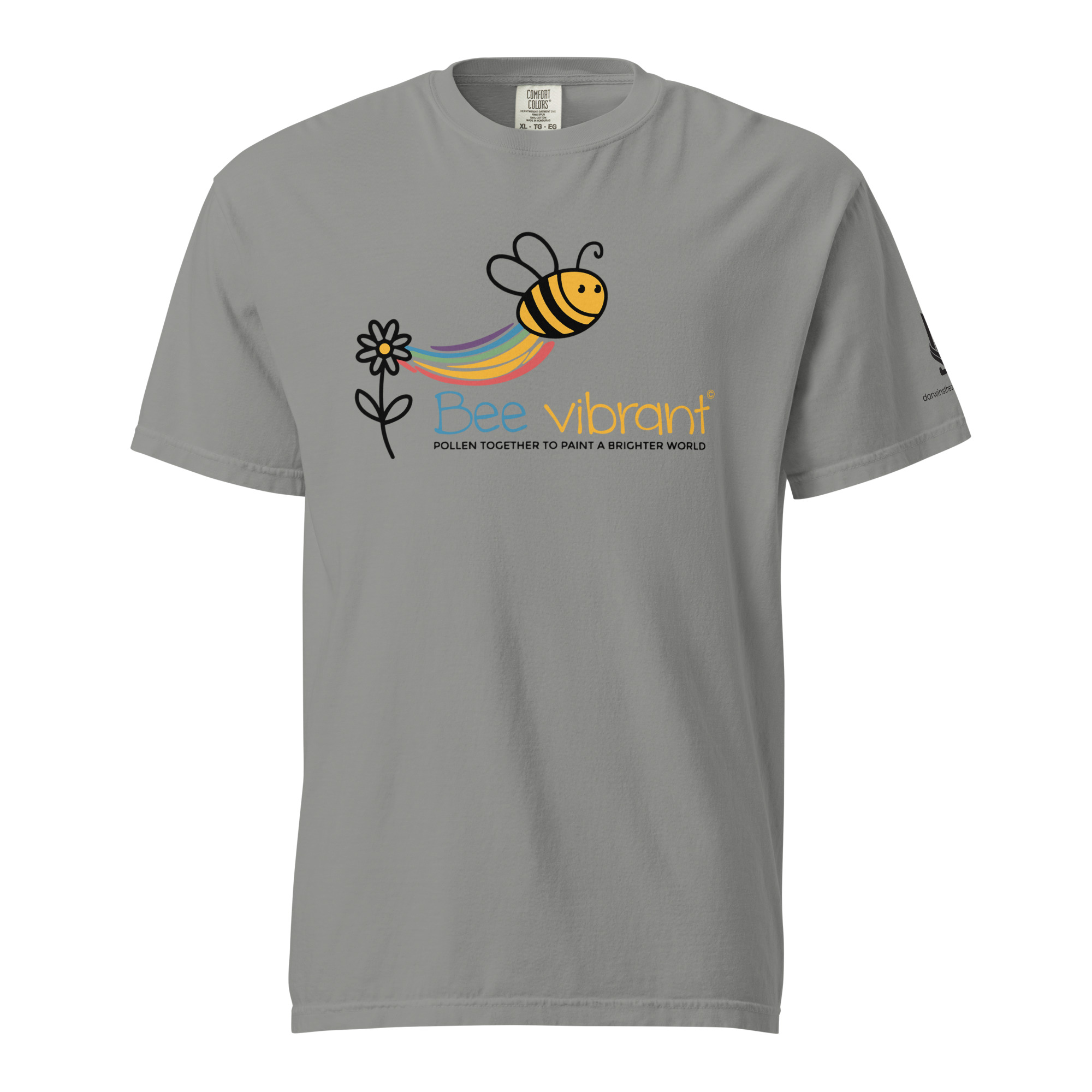 BEE VIBRANT • Unisex Vintage Washed Tee - Image 2