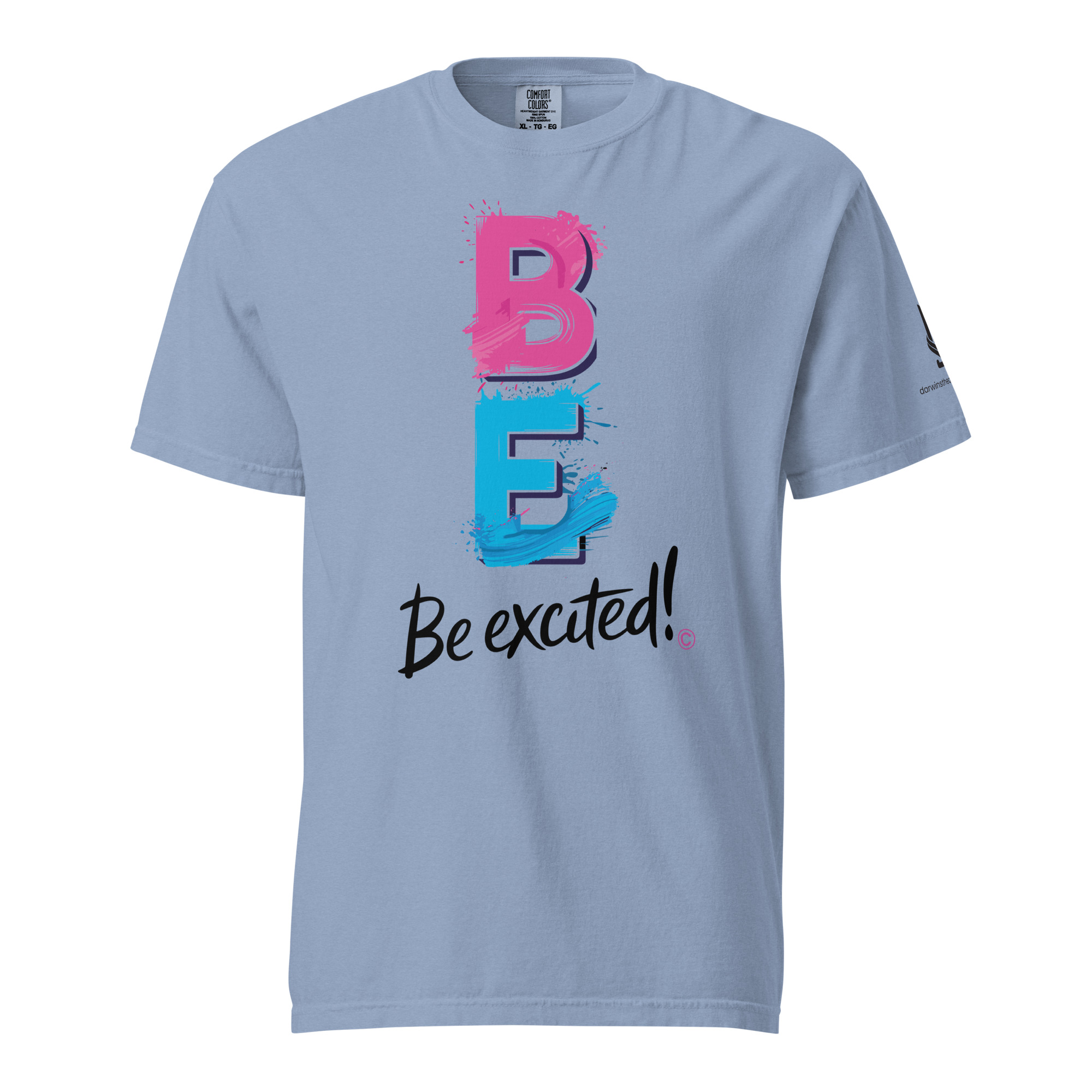 BE EXCITED • Unisex Vintage Washed Tee - Image 8