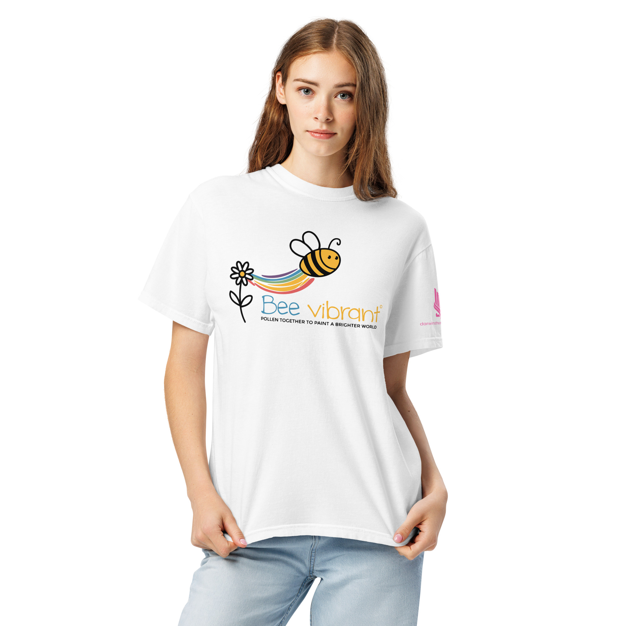BEE VIBRANT • Unisex Vintage Washed Tee - Image 19