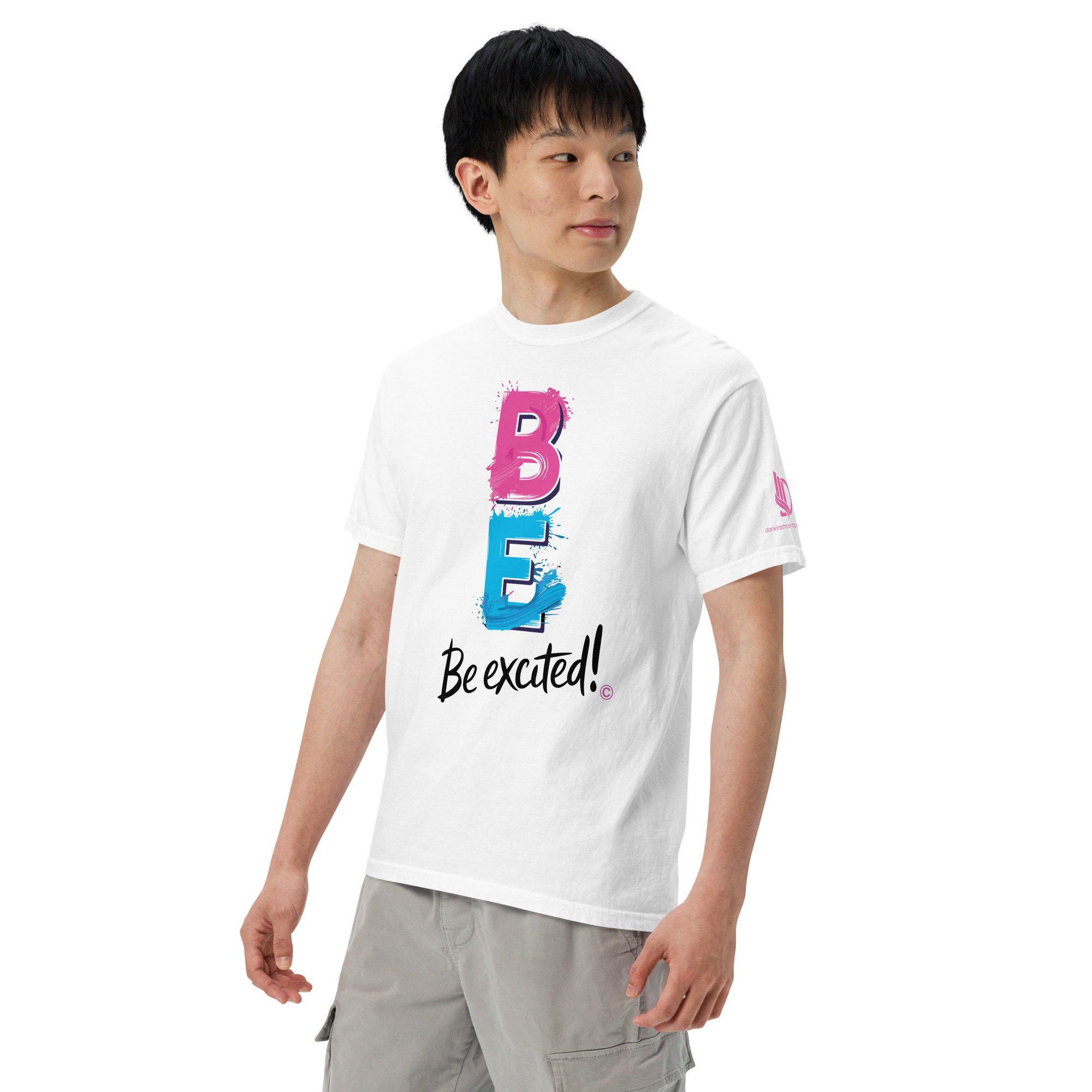 BE EXCITED • Unisex Vintage Washed Tee - Image 20