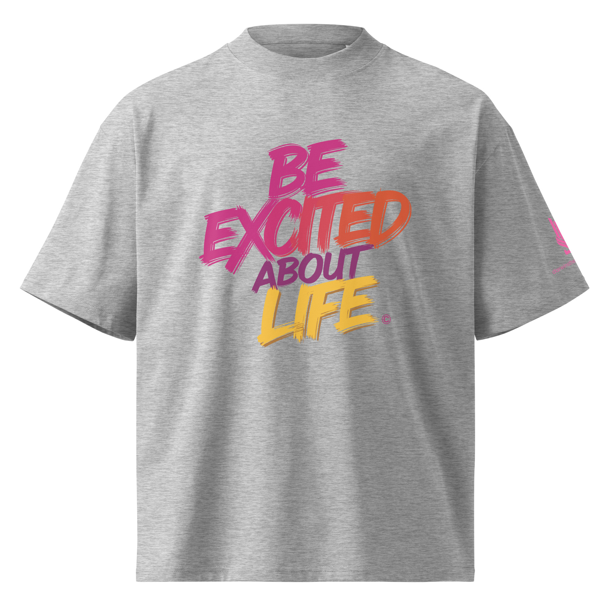 EXCITED ABOUT LIFE • Unisex Organic Oversized Stanley/Stella t-shirt - Image 13