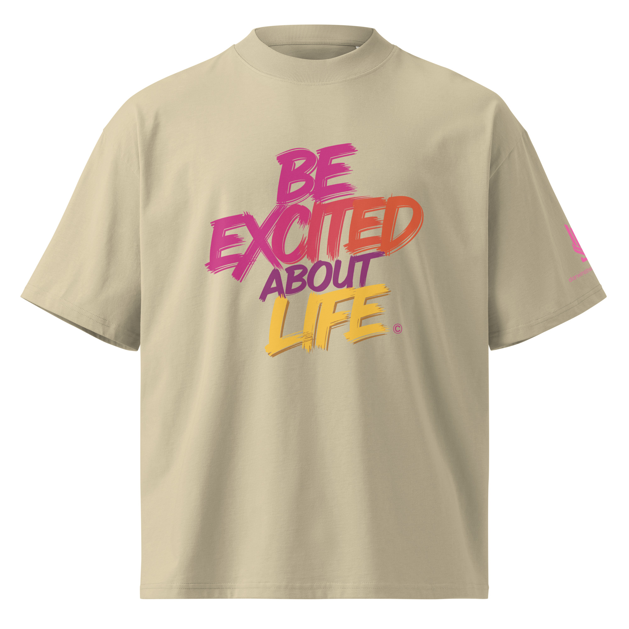 EXCITED ABOUT LIFE • Unisex Organic Oversized Stanley/Stella t-shirt - Image 16