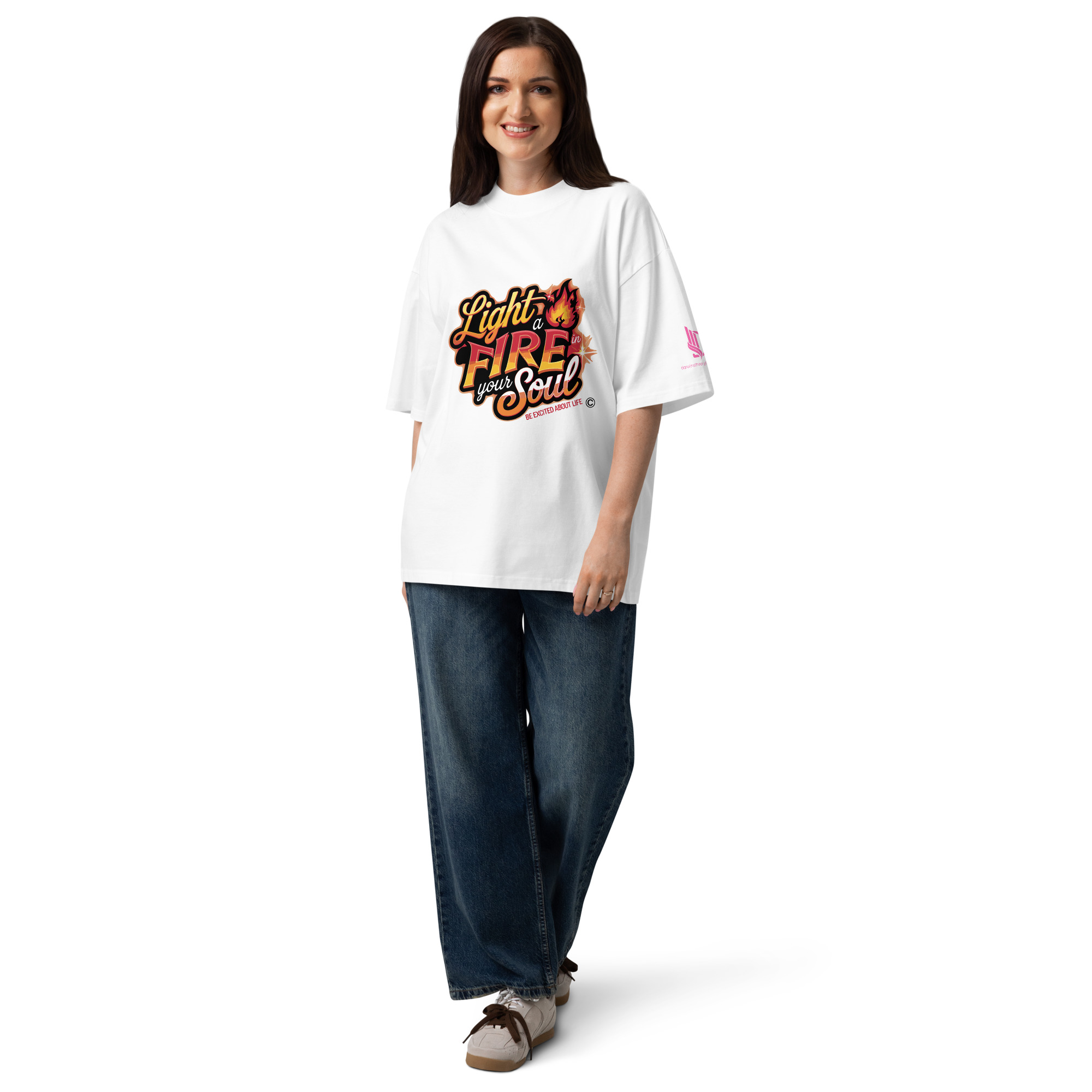 LIGHT A FIRE • Unisex Organic Oversized Stanley/Stella t-shirt - Image 4