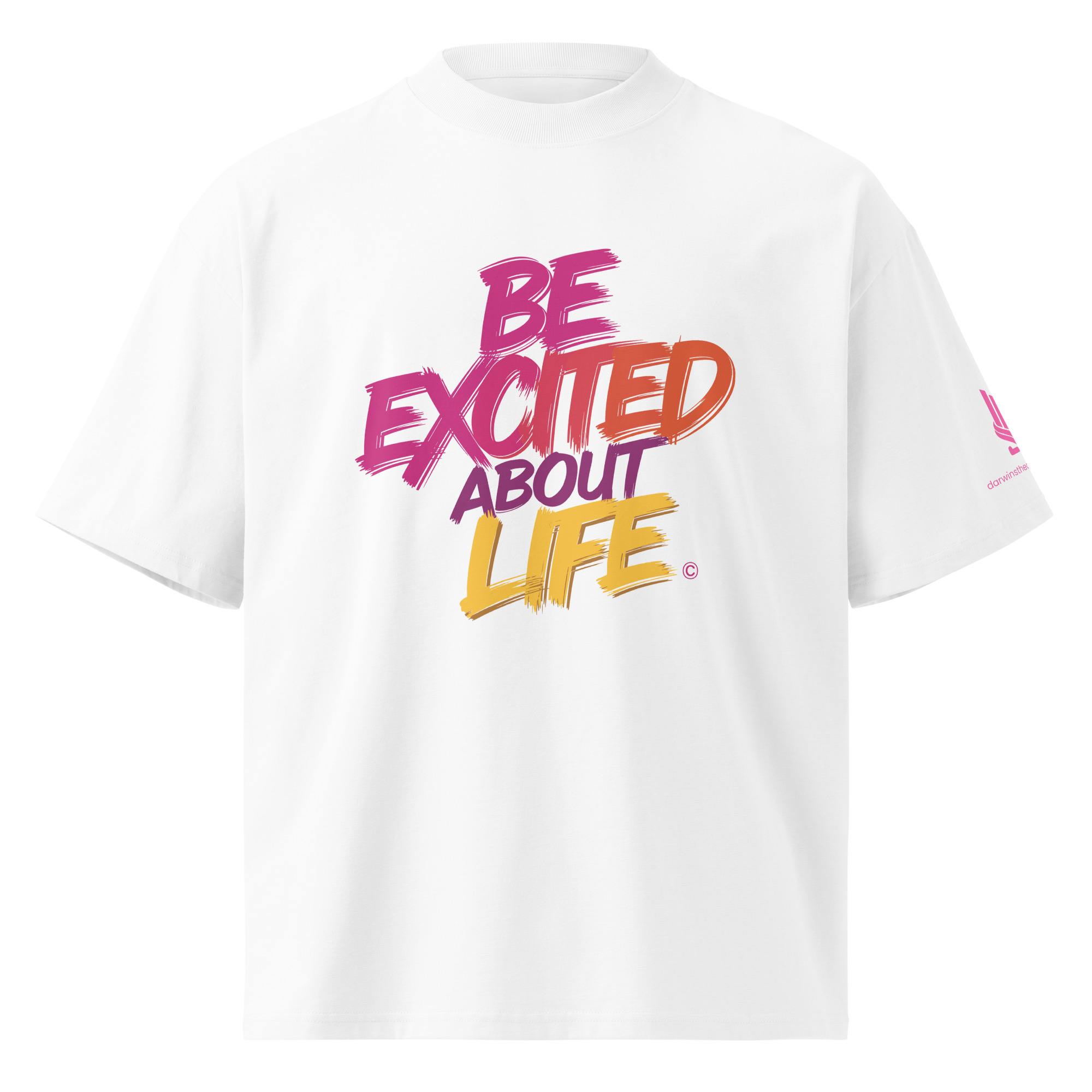EXCITED ABOUT LIFE • Unisex Organic Oversized Stanley/Stella t-shirt