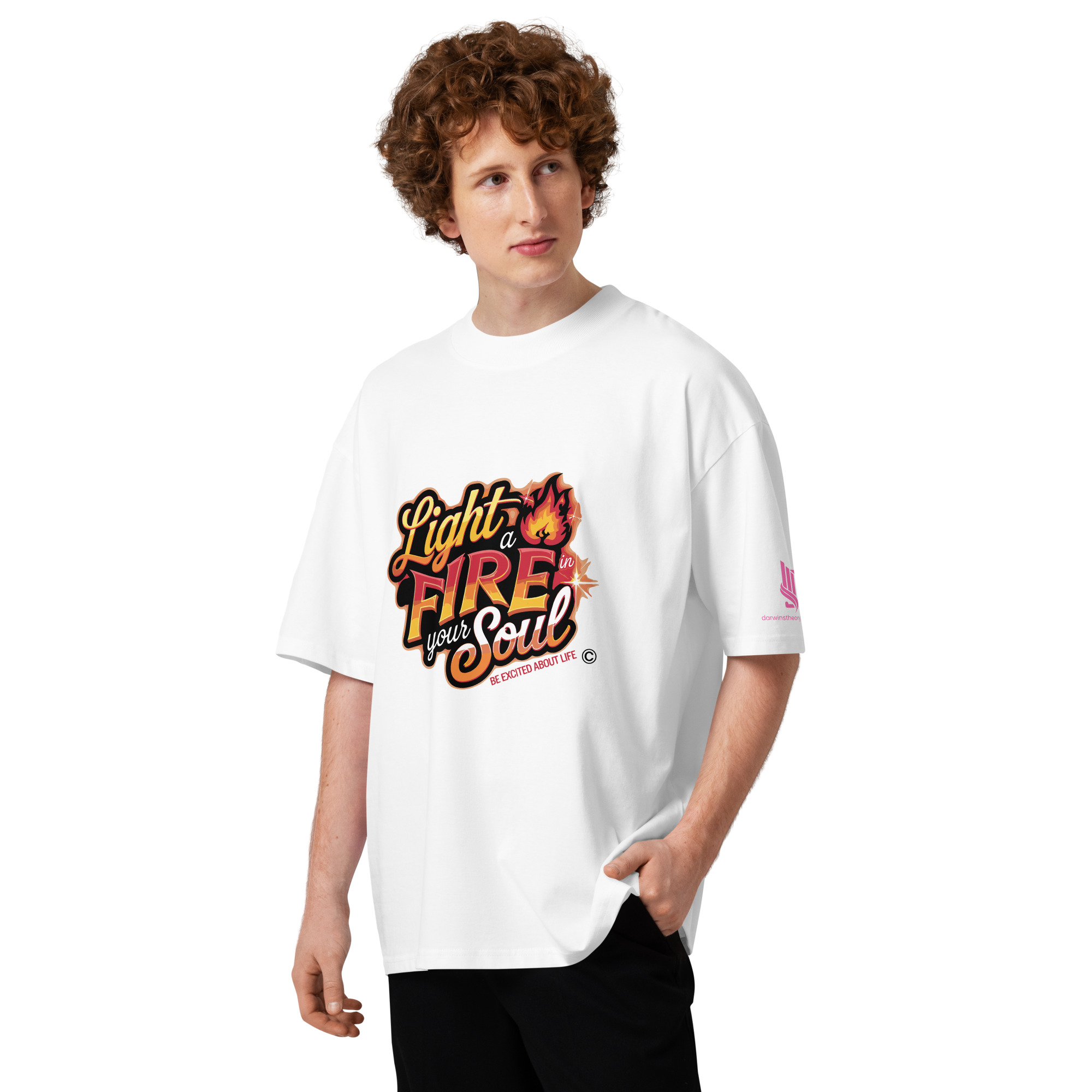 LIGHT A FIRE • Unisex Organic Oversized Stanley/Stella t-shirt - Image 8