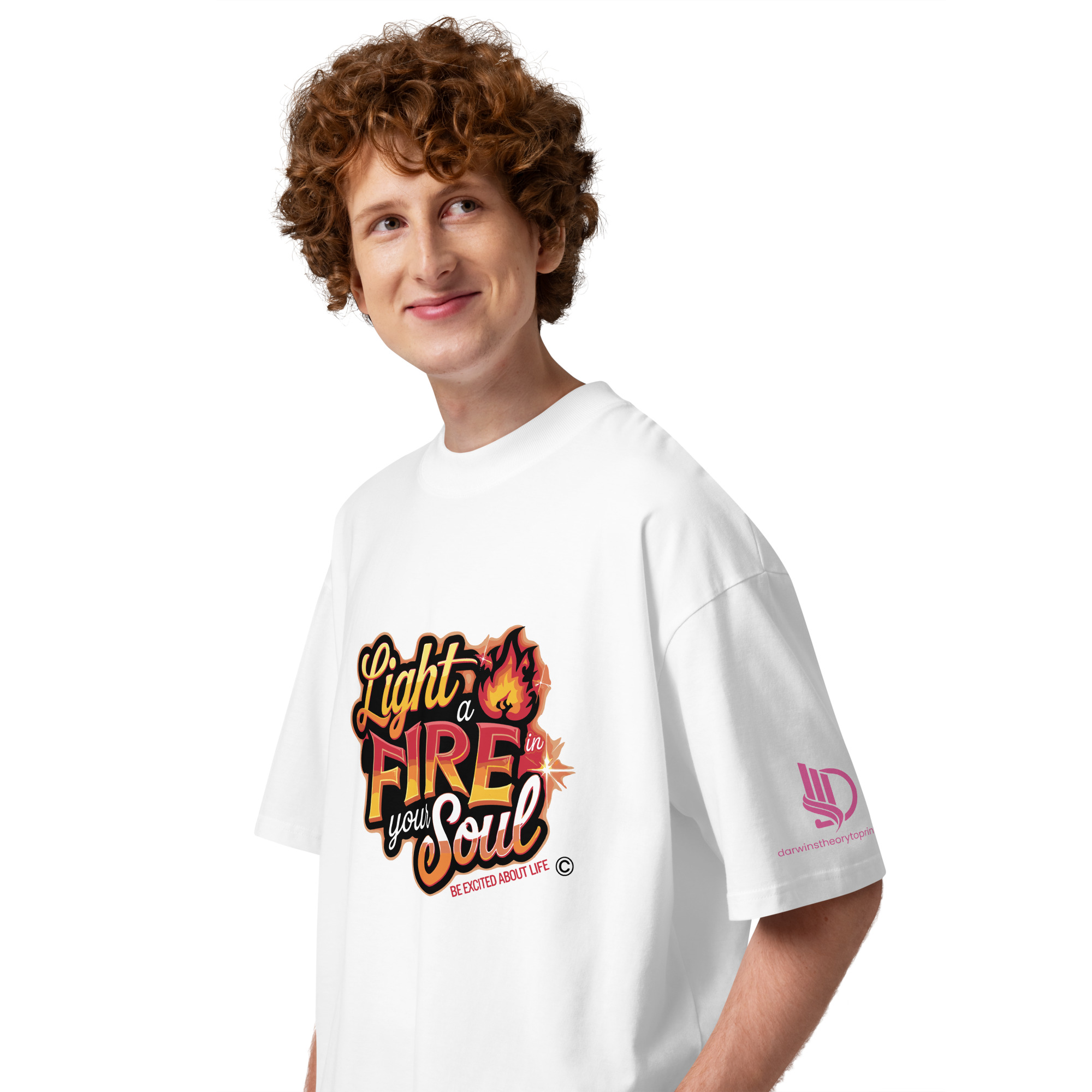 LIGHT A FIRE • Unisex Organic Oversized Stanley/Stella t-shirt - Image 7