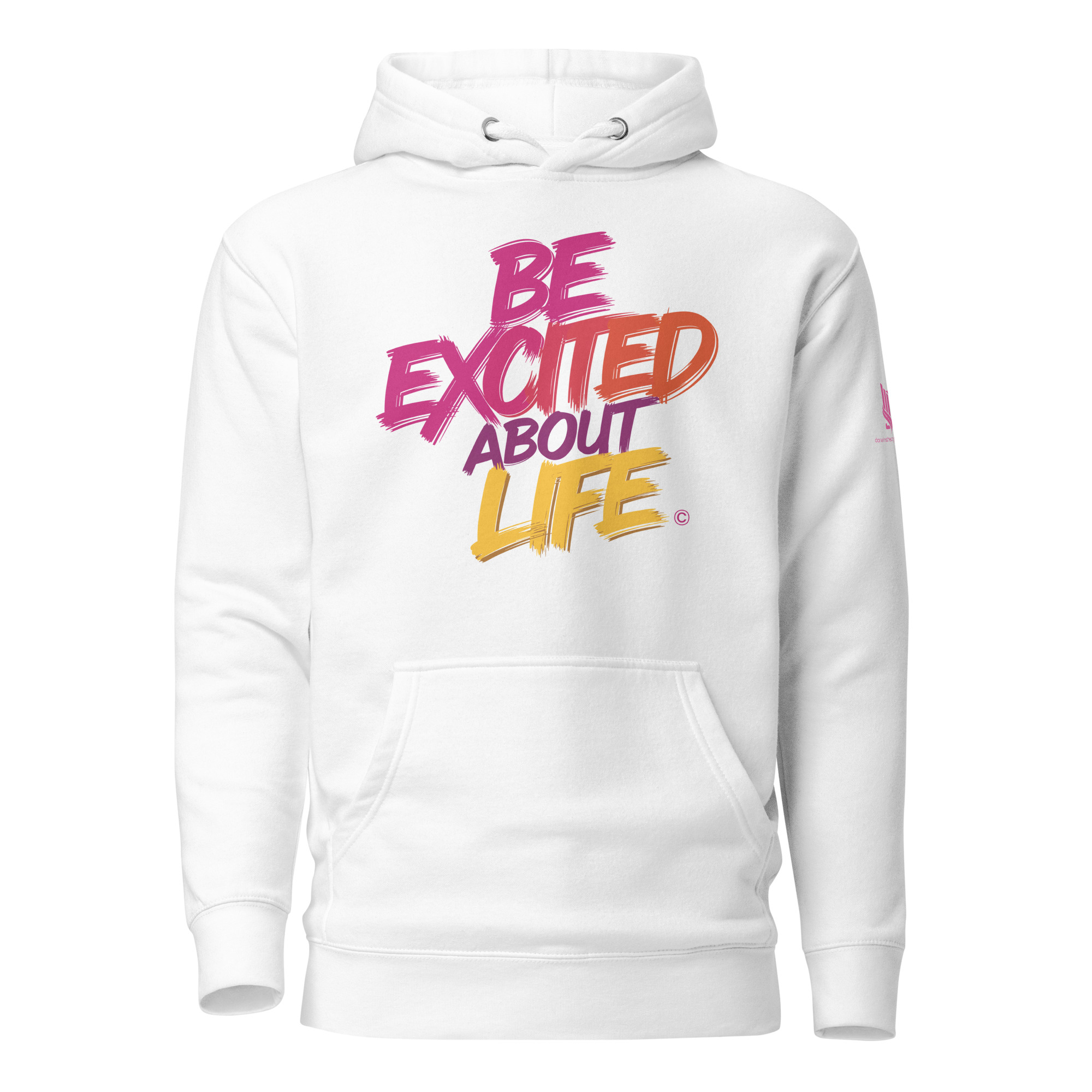 EXCITED ABOUT LIFE • Unisex Cozy Everyday Hoodie